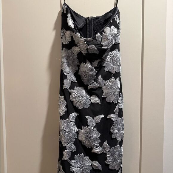 ROTATE BIRGER CHRISTENSEN appliquéd recycled-mesh/satin maxi dress, 36 - Picture 10 of 15